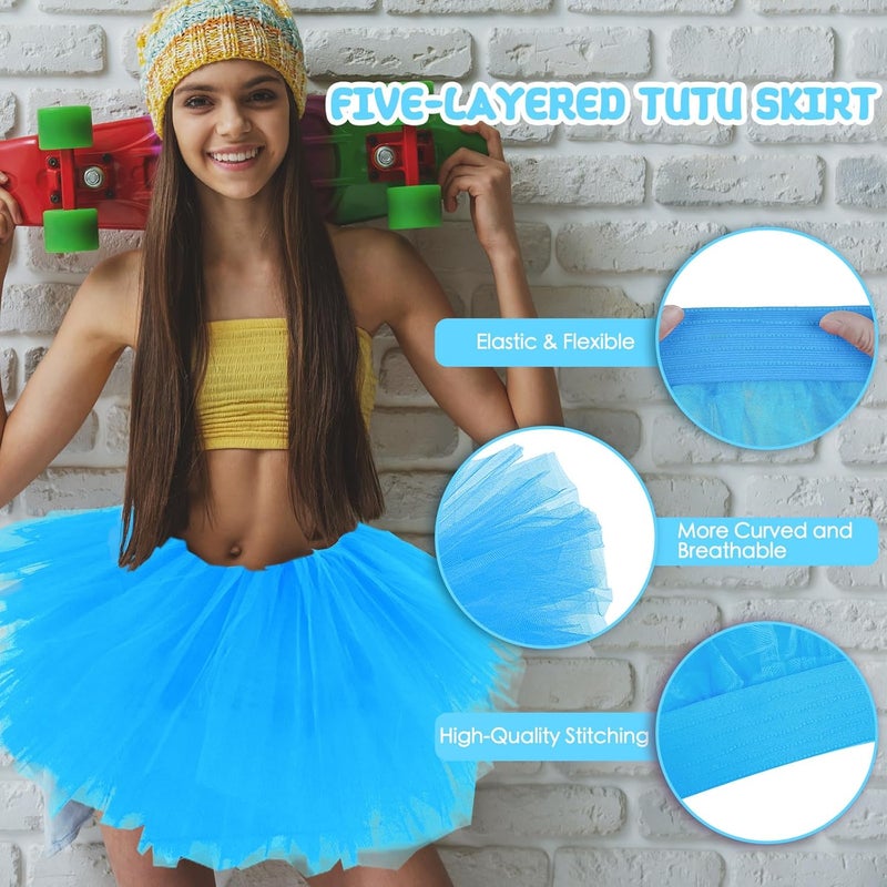 Fynnsure Tutu Skirts for Women 5 Layered Tutu 80s Outfit Adult Halloween Costume Women Tulle Skirt Puffy Skirts Dance Skirt - Image 3